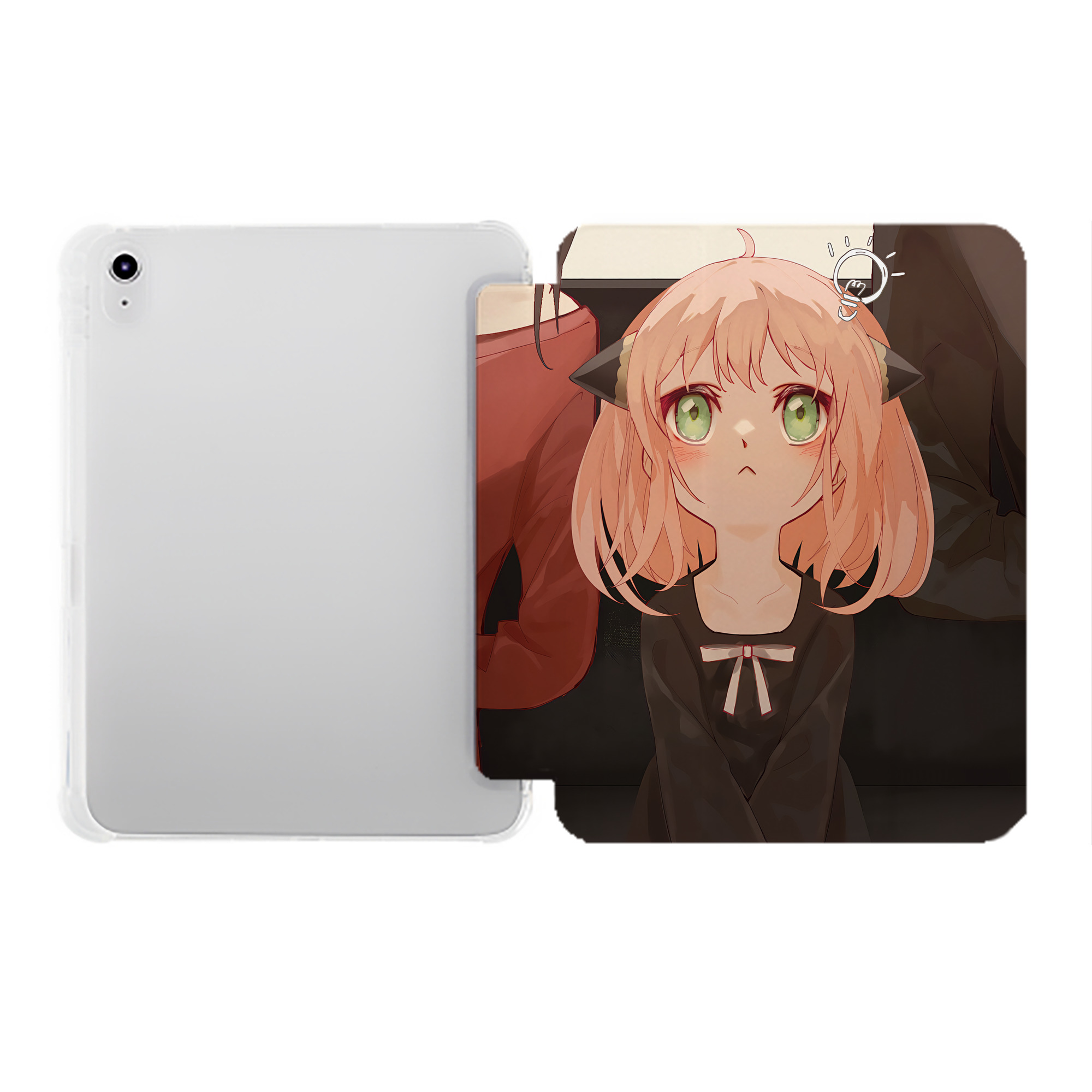 （画像用） SPY×FAMILY间谍家家酒 IPad ケース ペン収納付き 三つ折りスタンド PUレザー×シリコン 対応機種9.5/10.5/10.9インチ